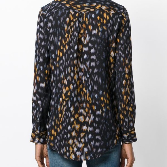 Equipment 100% Silk Print Tie Neck Blouse - Picture 4 of 8